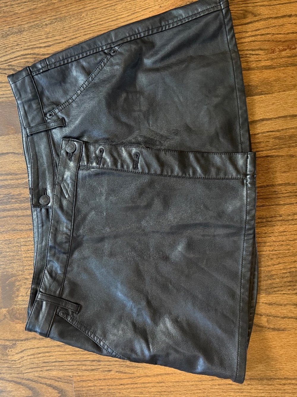 We The Free black faux leather skirt